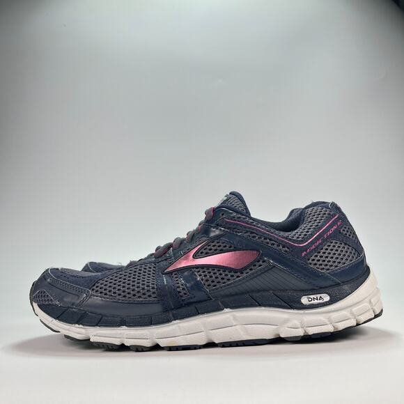 BROOKS Addiction 12 Navy Purple Lace Up Low Running Shoes Women's Size 11 - Picture 4 of 11
